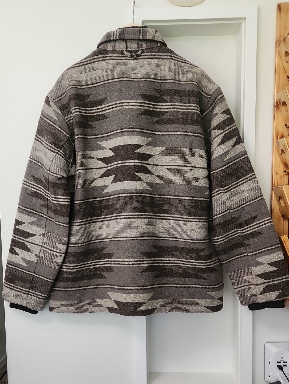 Jachs New York Aztec Shirt Jacket XL Wool Blend Sherpa Lined Shaket - Picture 4 of 17